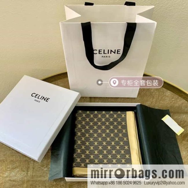 Celine triomphe silk scarf