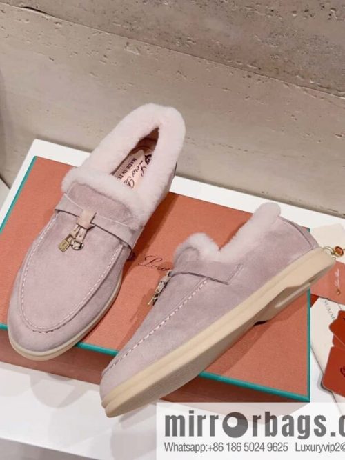 🐰🐰Loro Pian * Classic popular LP top version, British tassel flat-bottomed fluffy loafers