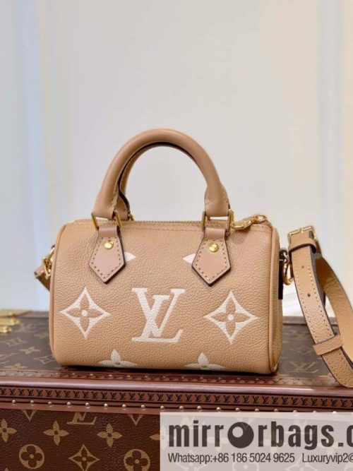 M81625 (Embossed silk screen) Nano Speedy handbag