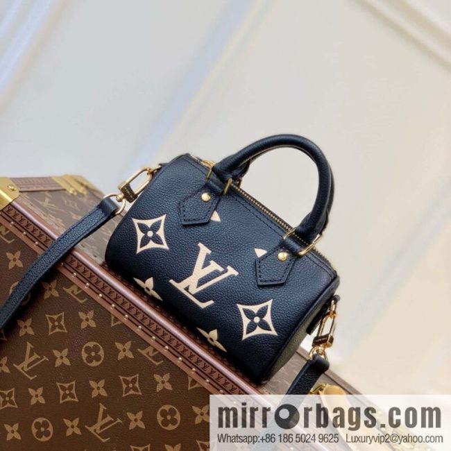 M81456 NANO SPEEDY handbag M81457 (embossed silk screen) Nano Speedy handbag