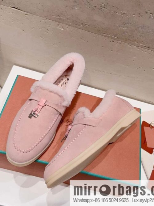 🐰🐰Loro Pian * Classic popular LP top version, British tassel flat-bottomed fluffy loafers
