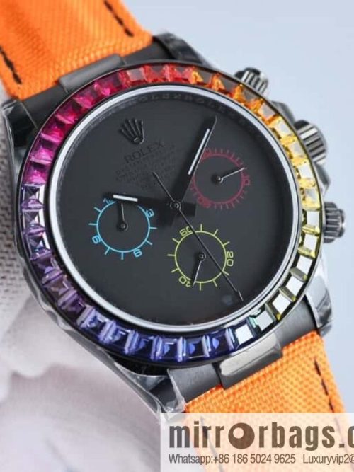 All-black steel Daytona ultra-thin upgraded 12.3mm Daytona Velcro convenient strap style 7750 ultra-thin movement mechanical watch