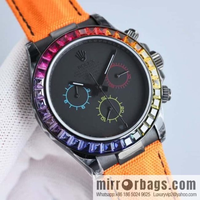 All-black steel Daytona ultra-thin upgraded 12.3mm Daytona Velcro convenient strap style 7750 ultra-thin movement mechanical watch