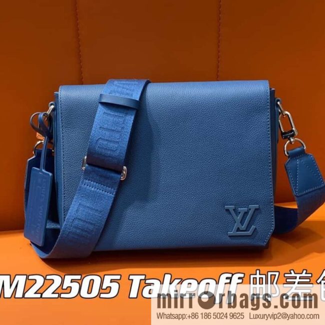 [Original order boutique] M22505 dark blue M21363 full leather men\'s bag messenger bag series Takeoff messenger bag