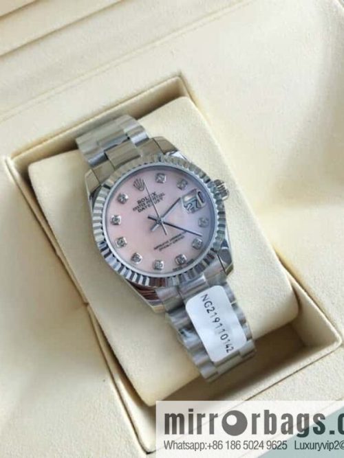 ROLEX-Rolex Diary Women\'s Natural Diamond Watch with Swiss ETA-2671 Movement