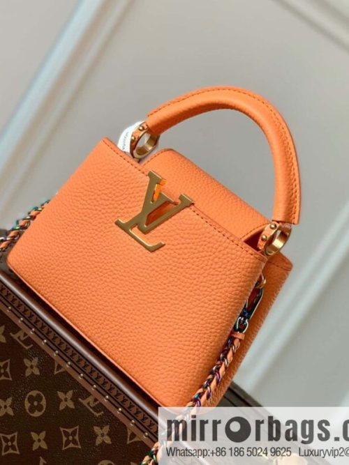 M22055 Coral orange mini Capucines Mini handbag
