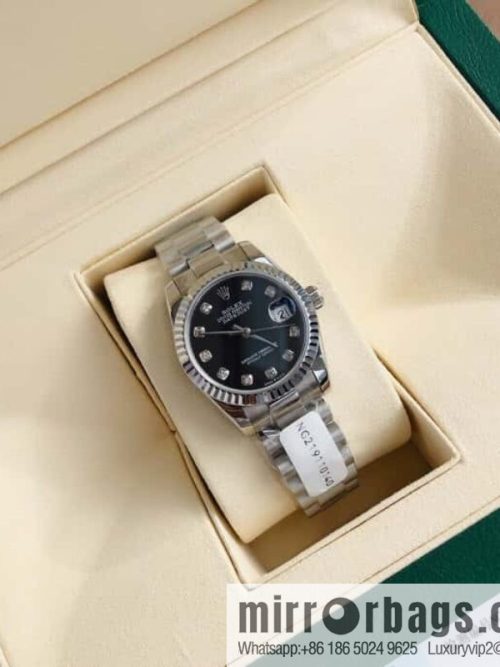 ROLEX-Rolex Diary Women\'s Natural Diamond Watch with Swiss ETA-2671 Movement