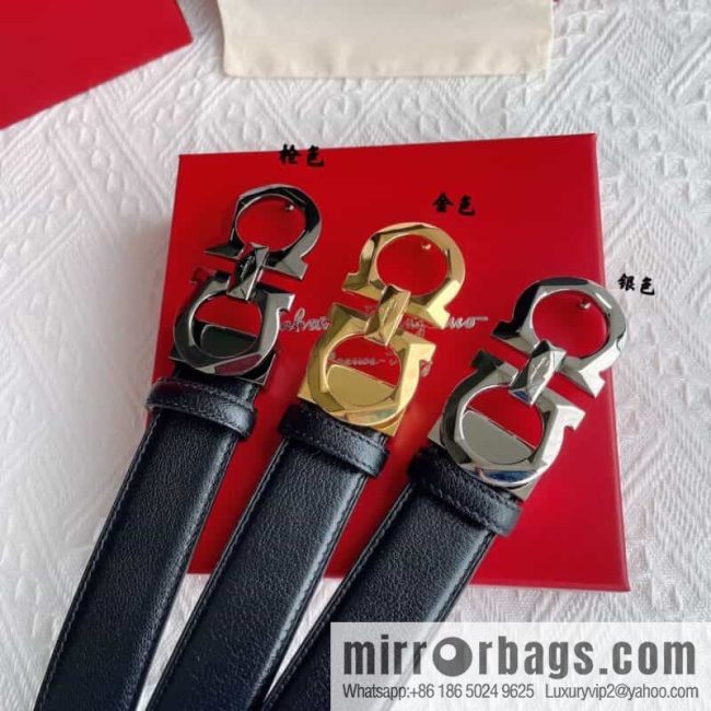 Hermes Hermes, rhombus figure 8 metal buckle top layer cowhide sheep texture 3.5cm