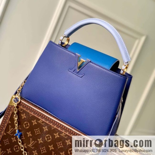 [Exclusive real shot M20844 blue/medium] Capucines medium handbag