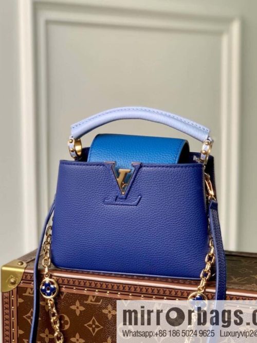 [Exclusive real shot M20844 blue/mini] Capucines mini handbag