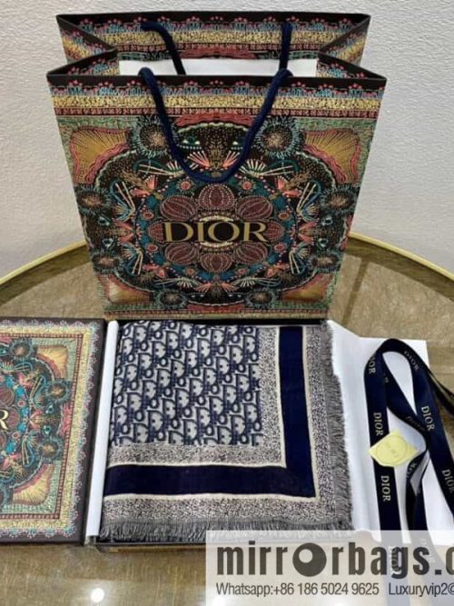 Dior D-Oblique pattern large shawl scarf 12DOB140I142_C540