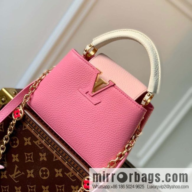 M22375 pink Capucines mini handbag