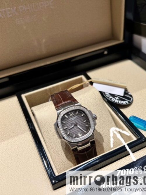 Batafile Nautilus 7010R Swiss Quartz Crocodile Leather