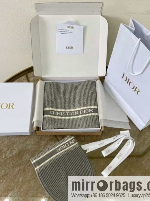 (Set) Dior Rock Grey • D-White Scarf 05DWI314I007_C540