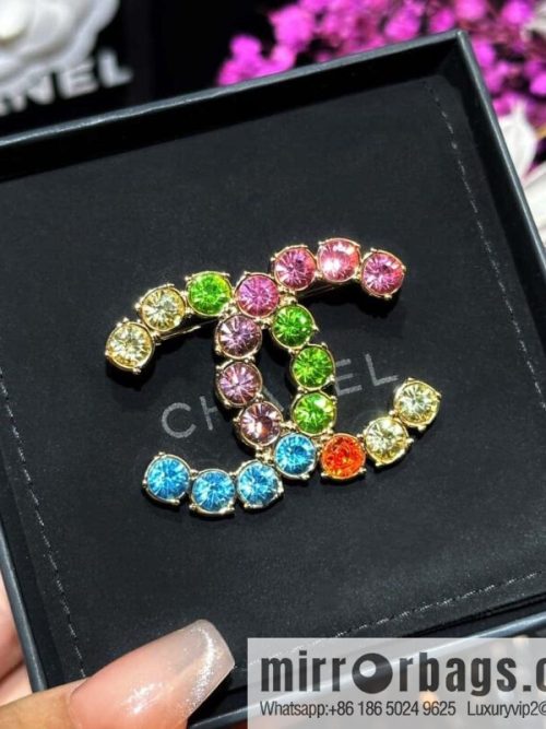 ☀️New ☑️ Chanel Double C Diamond Brooch ☀️