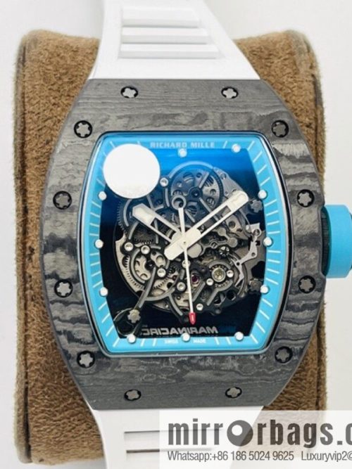 ZF high-tech reconstruction legend RICHARD MILLE carbon fiber limited edition, Richard Miller RM055 \"white legend\" global limited edition watch