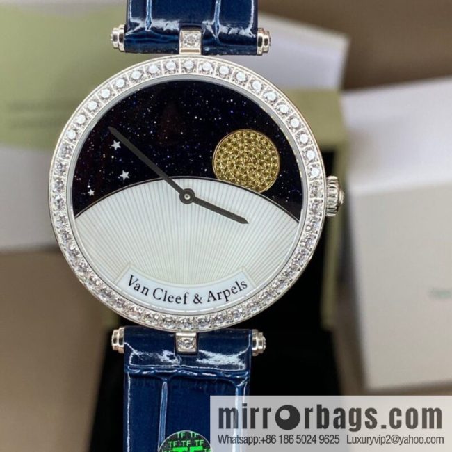 Customized version of Van Cleef & Van Cleef & Arpels \"produced by TF\" genuine literal sapphire instead of cosmic star watch - Image 3