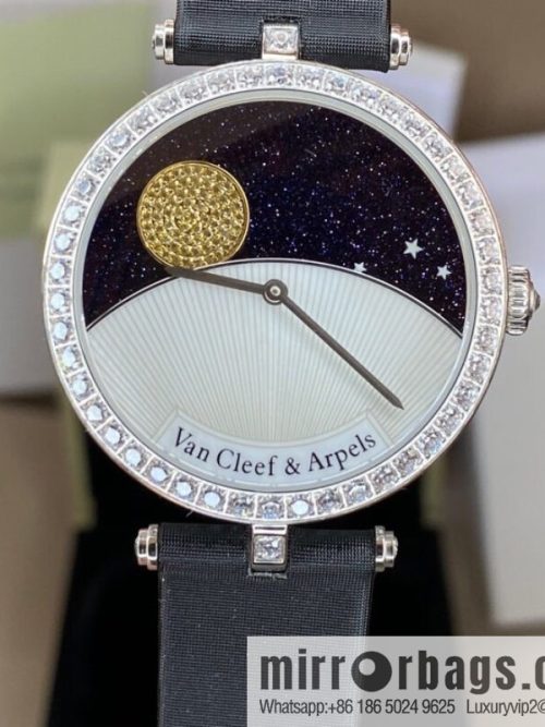 Customized version of Van Cleef & Van Cleef & Arpels \"produced by TF\" genuine literal sapphire instead of cosmic star watch