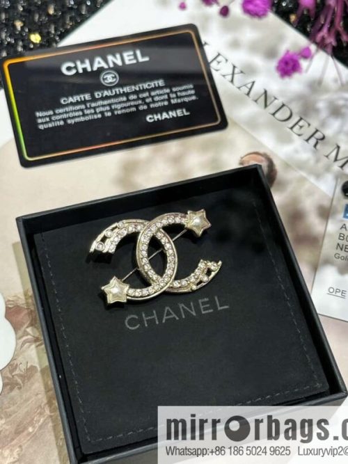 ☀️New ☑️ Chanel Double C Star ⭐ Pentagram Brooch ☀️