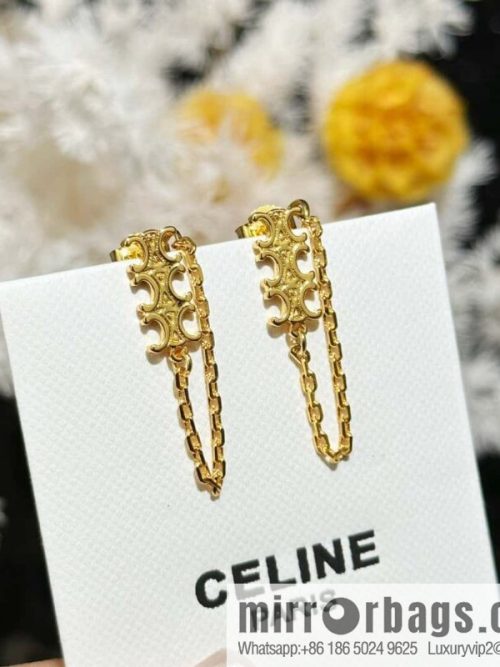 ☀️New ☑️ Celine tassel Arc de Triomphe stud earrings ☀️