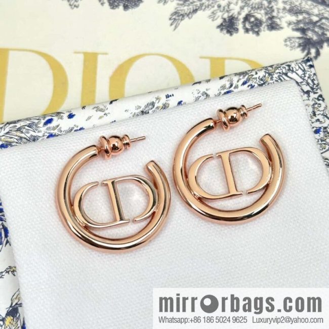 New ☑️ DIOR rose gold CD earrings stud earrings