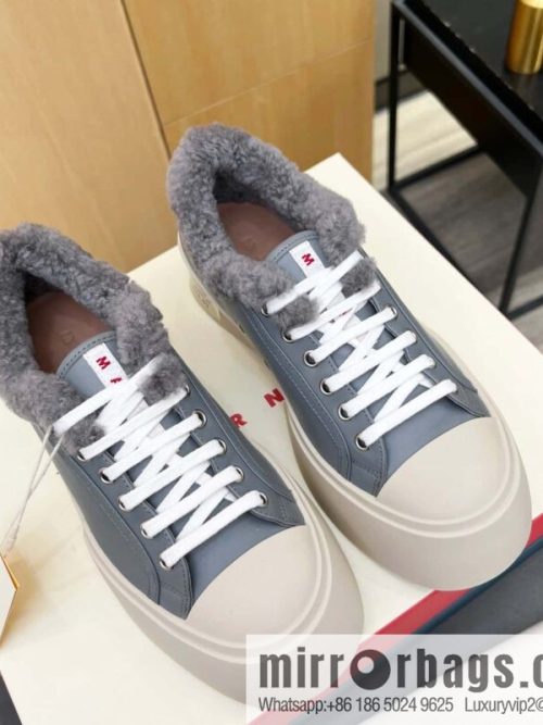 🐰🐰MARNI star with ❤️‍🔥 high version MARNI catwalk model flat shoes