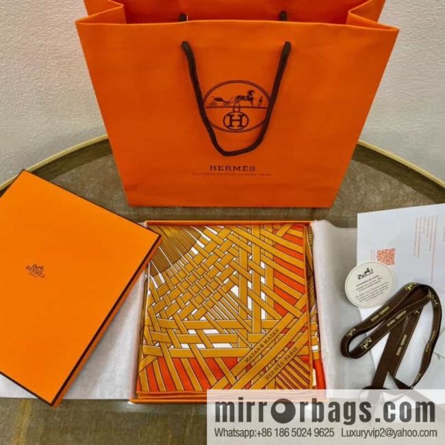 Hermes \"Two Horses Weaving Love\" 100% silk scarf - Image 2