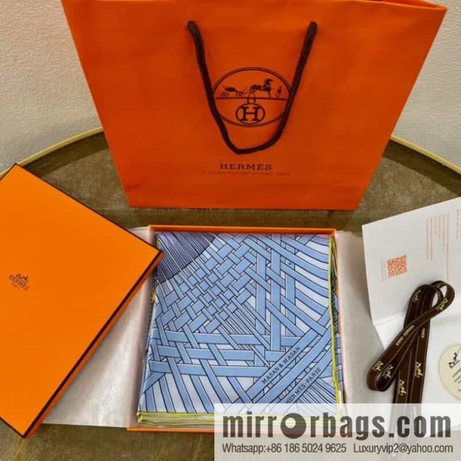 Hermes \"Two Horses Weaving Love\" 100% silk scarf - Image 4