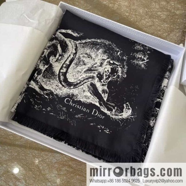 Dior \"Shadow Jungle\" 100% silk scarf - Image 3