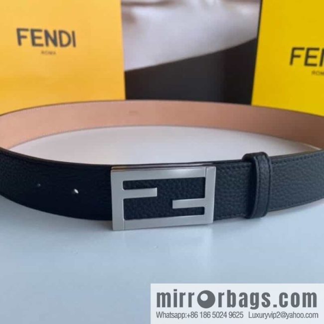 Fendi, Italian craft 3.5cmFF belt - Image 4