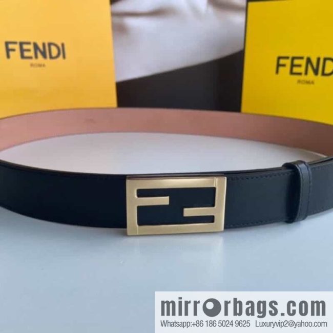 Fendi, Italian craft 3.5cmFF belt - Image 3