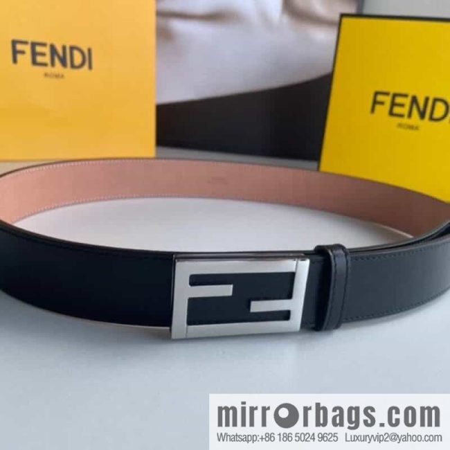 Fendi, Italian craft 3.5cmFF belt - Image 2