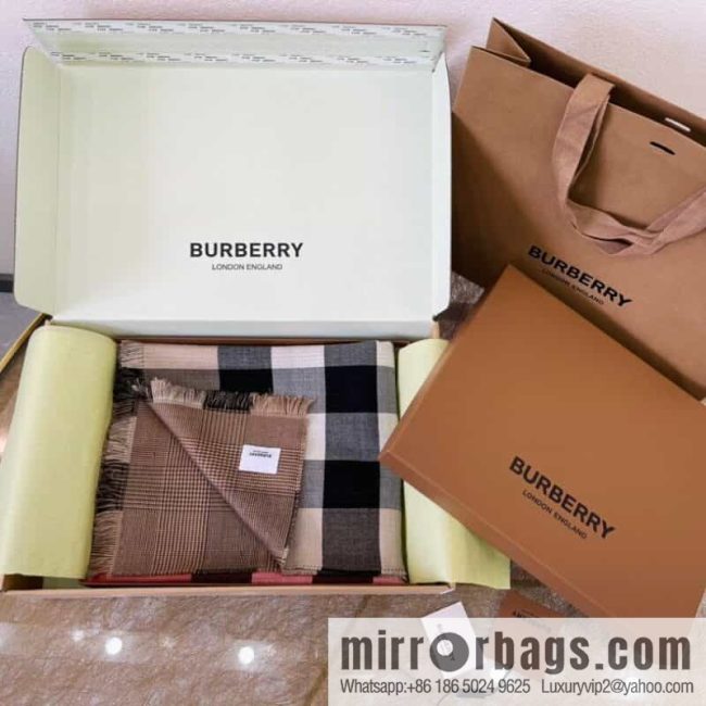 Burberry 100% Cashmere Double Sided Scarf Large Shawl