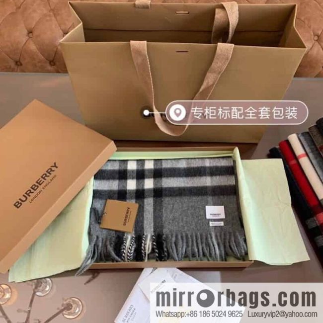 Burberry Classic Plaid 100% Cashmere Scarf - Image 2