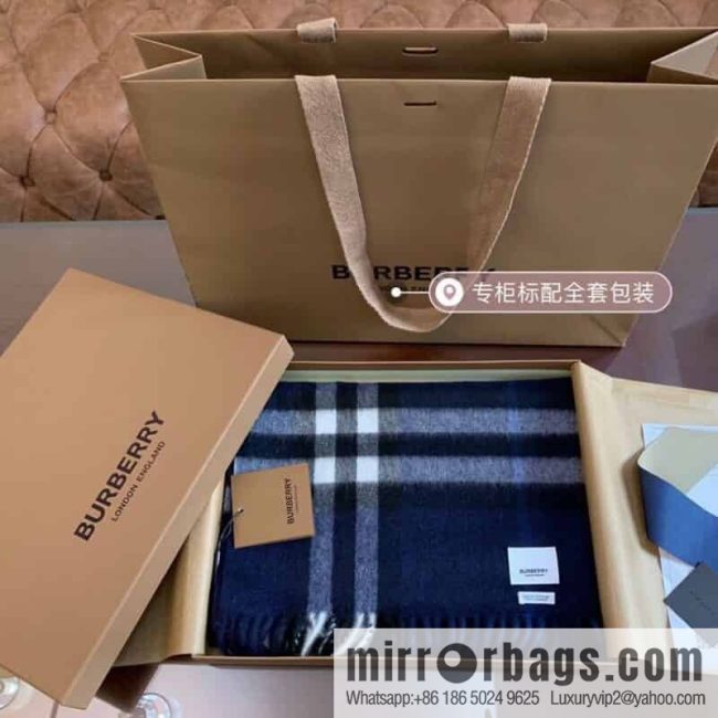 Burberry Classic Plaid 100% Cashmere Scarf - Image 3