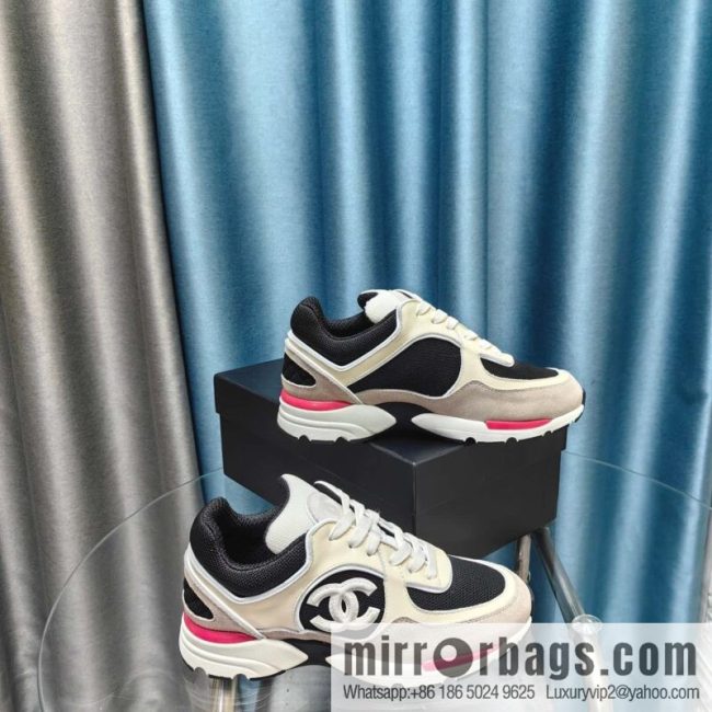 🐰🐰CHANE Xiaoxiang platform panda board shoes sneakers, Chanel 2023ss hot panda shoes 🐼 color scheme platform casual sneakers board shoes