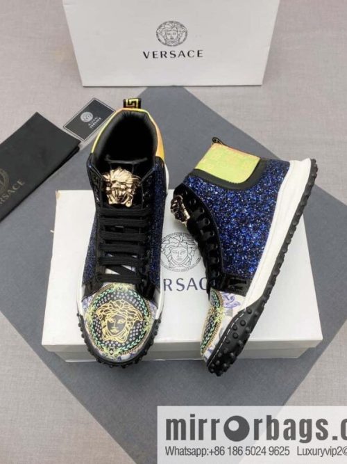 [Versace VERSACE] 2023 Classic low-top lazy model, Vasaki embossing pattern, Lefu model, casual sports shoes