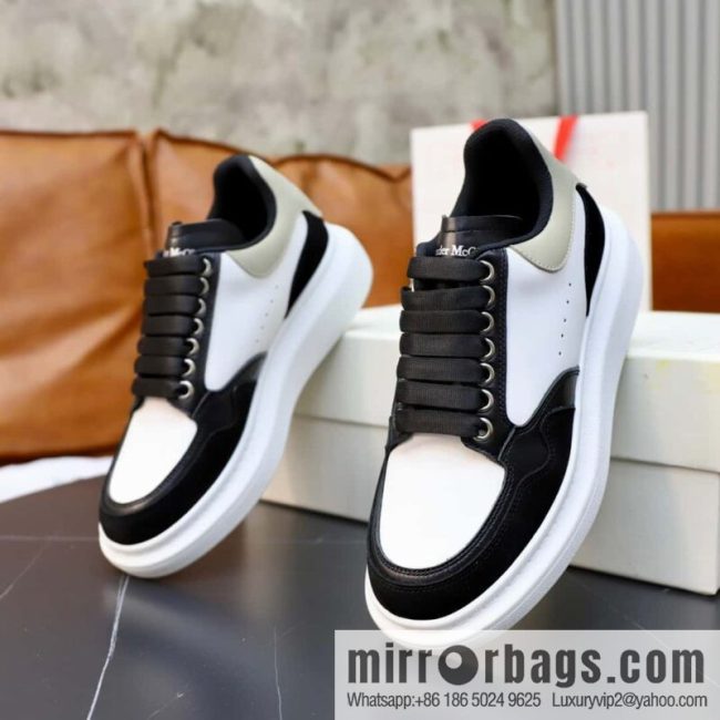 🐰🐰Alexander mcqueen/McQueen, couple 👫 classic star explosion versatile white shoes, original outsole