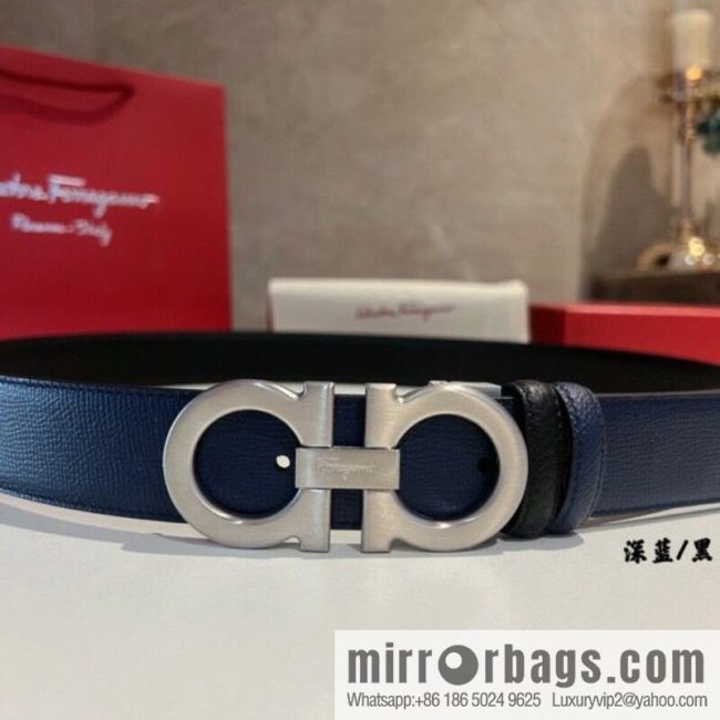 Ferragamo Ferragamo, Leather Hardware Craft Men\'s 3,5cm Belt - Image 3