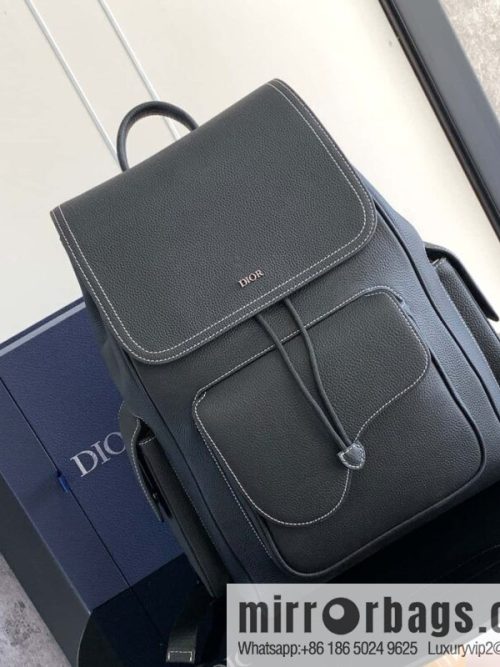DIOR Oblique printed saddle backpack