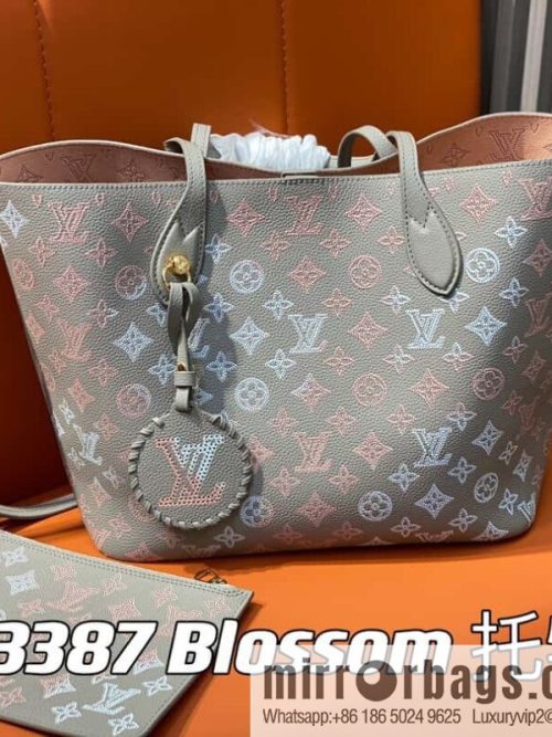 [Original order boutique] M23387 light gray, full leather shopping bag series Blossom medium tote bag gray/gradual change (cut-out)