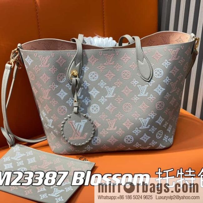 [Original order boutique] M23387 light gray, full leather shopping bag series Blossom medium tote bag gray/gradual change (cut-out)