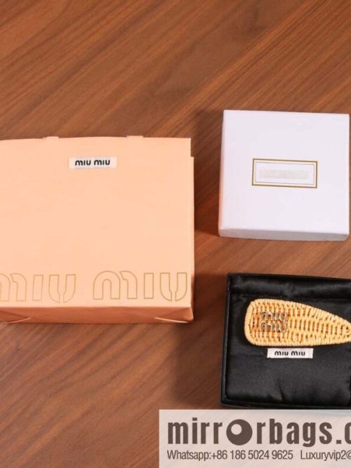 MIU MIU Miao Miao Holiday Style Bamboo Braided Rattan Hairpin Hairpin