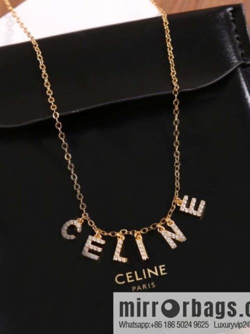 ❗️New ❗️ ☀️ New ☑️ Celine tassel full diamond letter necklace ☀️