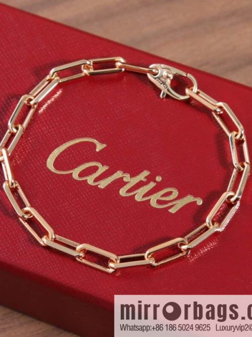 ☀️Cartier SANTOS DE CARTIER chain ⛓ bracelet ☀️ V gold, bracelet 19cm (suitable for 16-18cm)