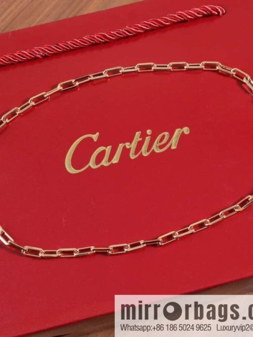 ☀️Cartier SANTOS DE CARTIER chain ⛓ necklace ☀️ V gold, necklace 47cm 57cm