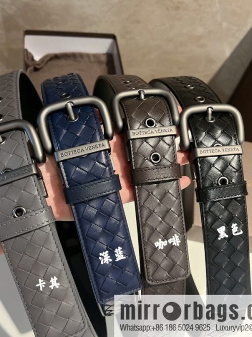 BottegaVeneta 2022 new cowhide woven men\'s 4.0cm belt