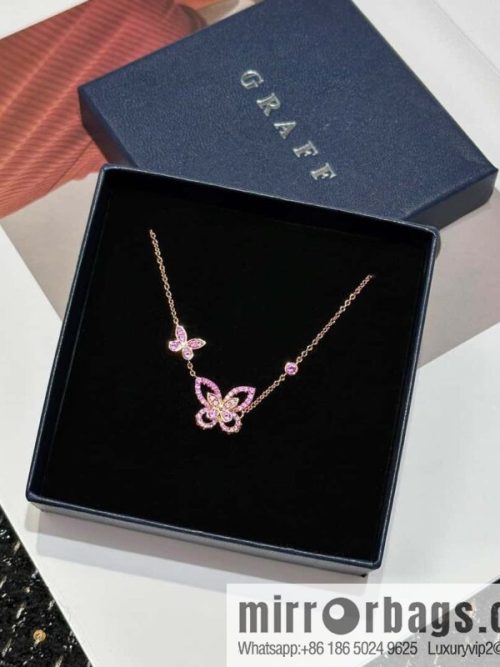 GRAFF Pink Diamond Butterfly 🦋 Necklace