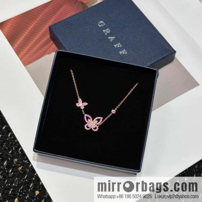 GRAFF Pink Diamond Butterfly 🦋 Necklace