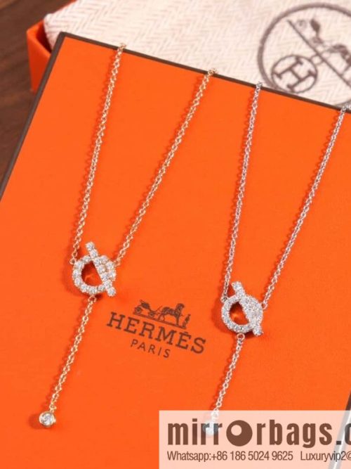 ❤️New ☑️ Hermès HERMES full diamond OT fringed necklace
